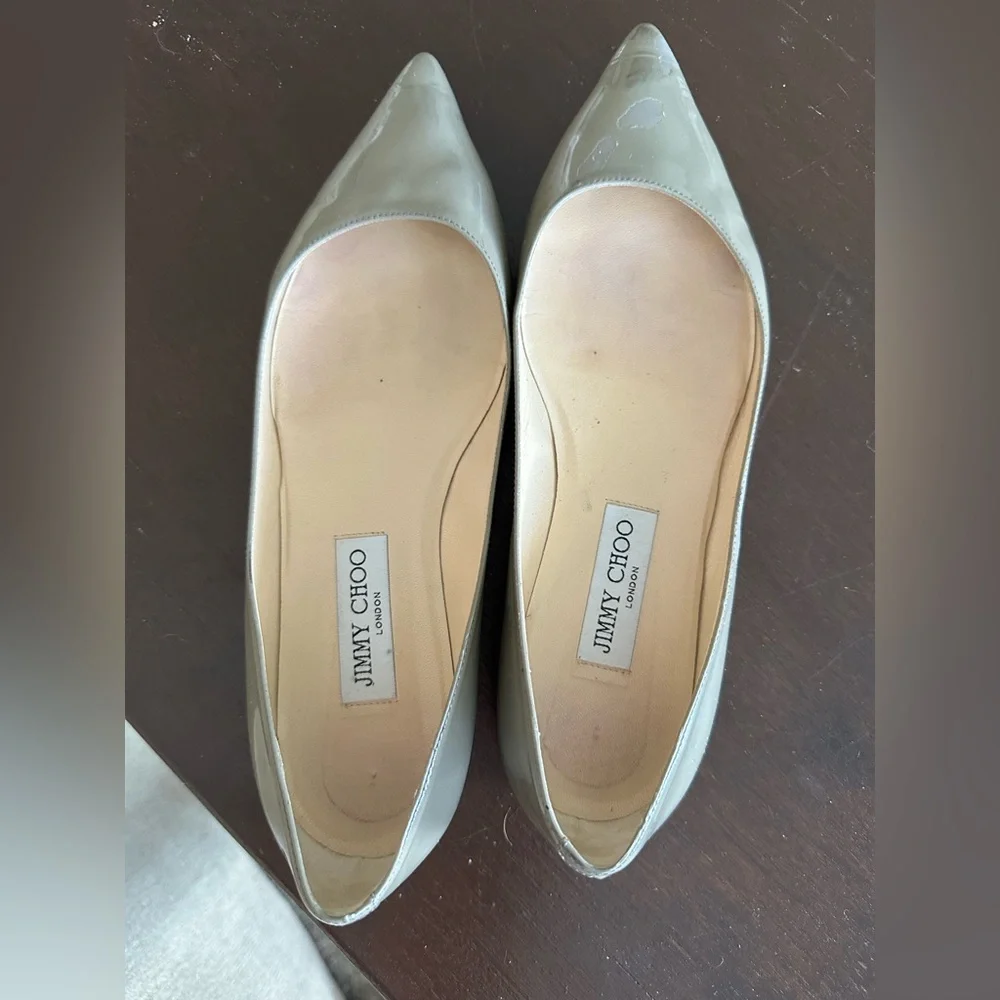 **** Jimmy Choo Size 39 Patent Leather Flats - Picture 4 of 11